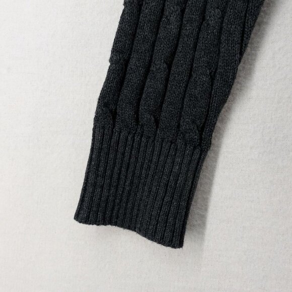 Polo Ralph Lauren Cable Knit Knitted Slim Fit Sweatshirt Grey XXL - Picture 6 of 12